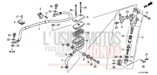 REAR BRAKE MASTER CYLINDER CBR125RD de 2013